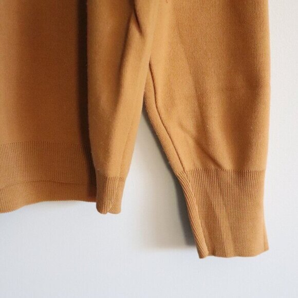 Vntg Ban Lon Sz L Men's Brown Tight Knit Turtleneck Stretch Long Sleeve Sweater - Picture 7 of 11
